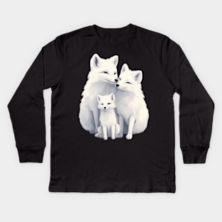 Fox Family Kids Long Sleeve T-Shirt